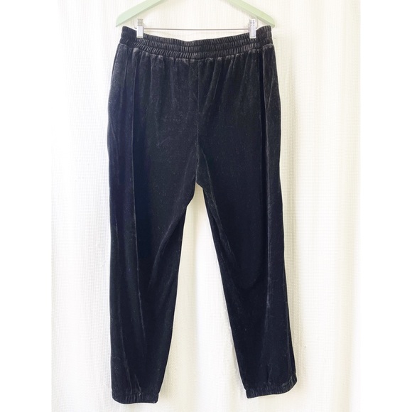 7 for All Mankind black velvet jogger pants - Picture 5 of 5
